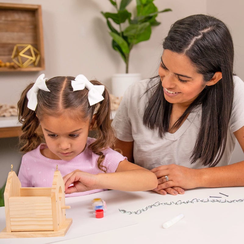 Hapinest Wooden Bird Houses to Paint and Build  Birdhouse Kit for Kids  Wood Painting Building Projects Fun Activities Arts and Crafts for Kids Ages 6-8 Girls Boys  DIY Bird House Kit 5-12 Years & Up - Image 4